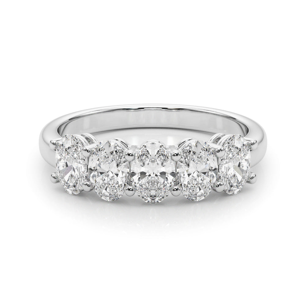 14K White Gold 1.65 ct Multi-Diamond Oval Ring