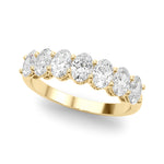 14K Yellow Gold Oval Diamond Wedding Ring