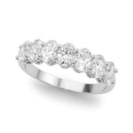 Multi-Diamond Oval Wedding Ring in Premium Metals