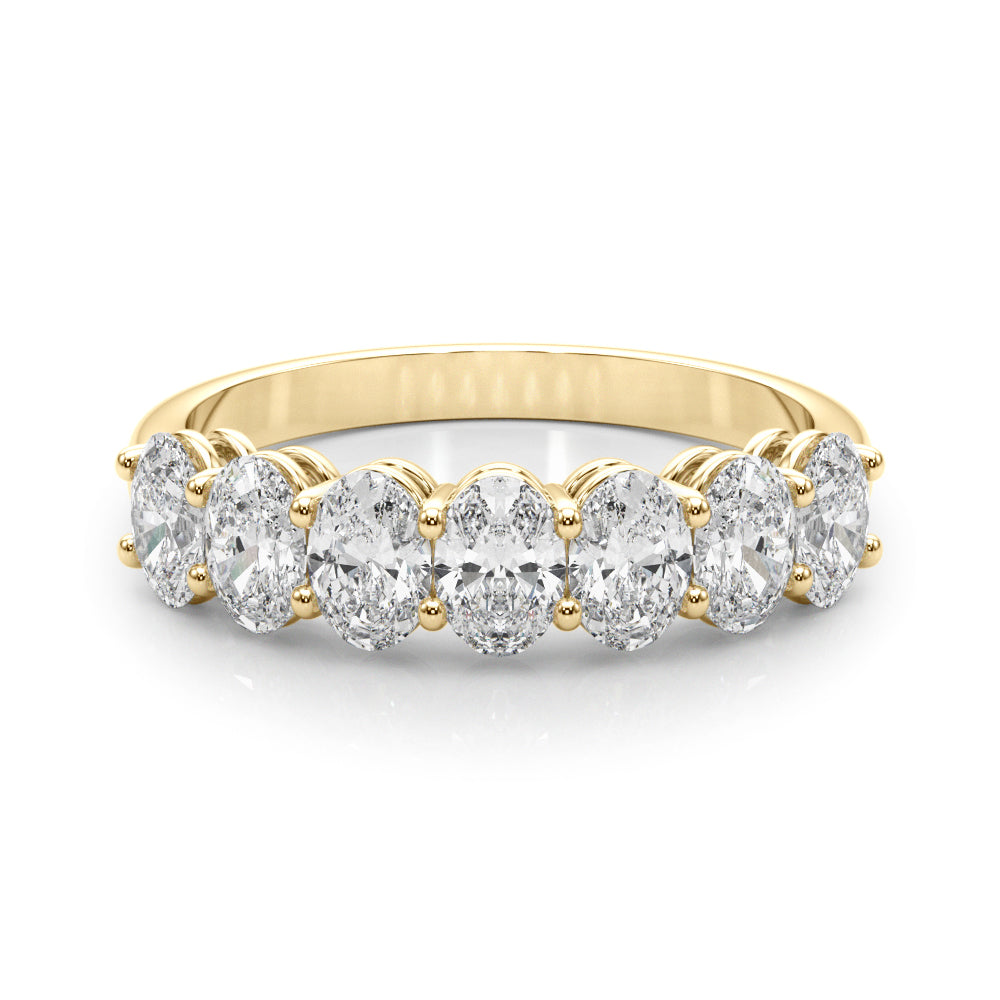 14K Yellow Gold Oval Diamond Wedding Ring
