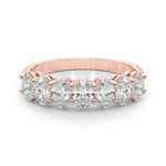 18K Rose Gold Oval Diamond Wedding Ring
