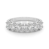 Multi-Diamond Oval Wedding Ring in Premium Metals
