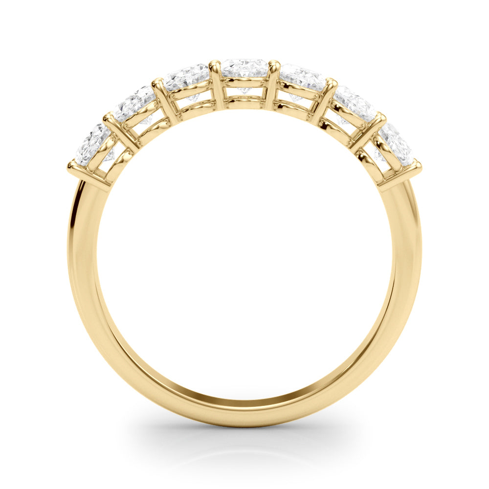 14K Yellow Gold Oval Diamond Wedding Ring
