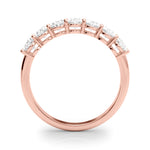 18K Rose Gold Oval Diamond Wedding Ring