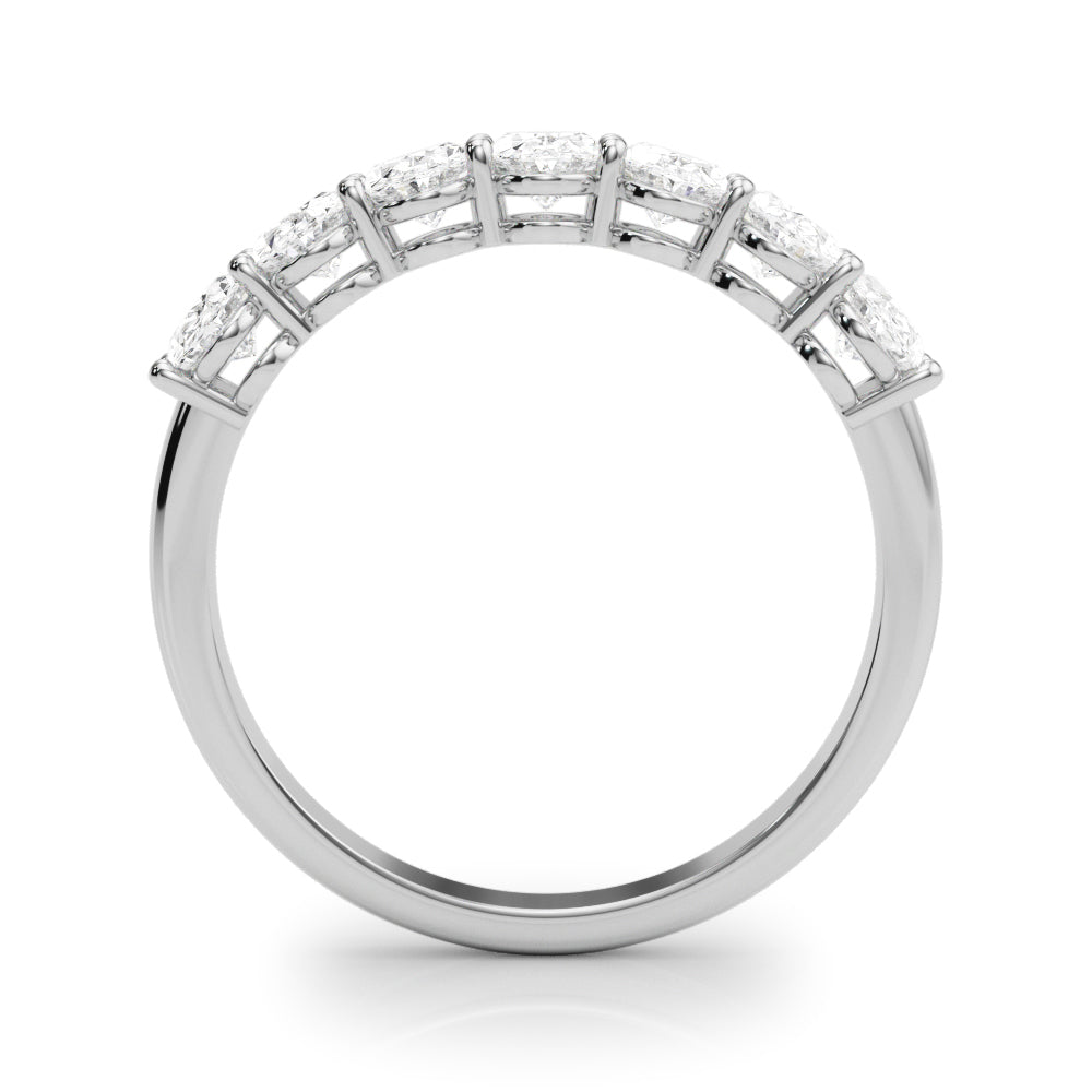 Multi-Diamond Oval Wedding Ring in Premium Metals