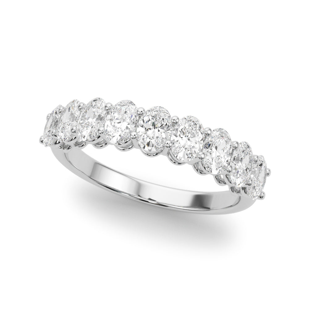 Multi-Diamond Oval Gemstone Ring