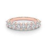 14K Rose Gold Oval Diamond Wedding Ring