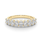 14K Yellow Gold Oval Diamond Wedding Ring