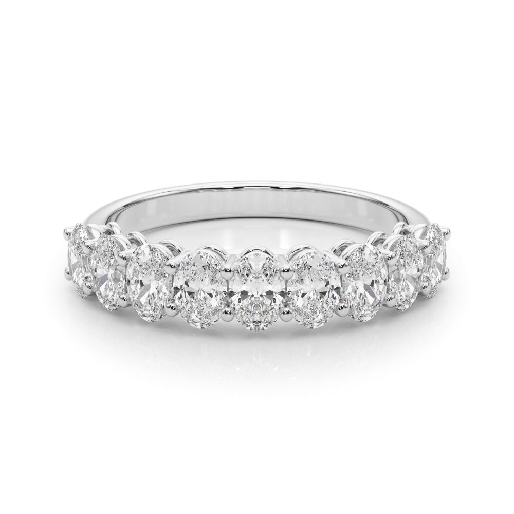 Multi-Diamond Oval Gemstone Ring