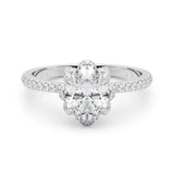 Oval Diamond Halo Engagement Ring