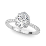 Oval Diamond Halo Engagement Ring