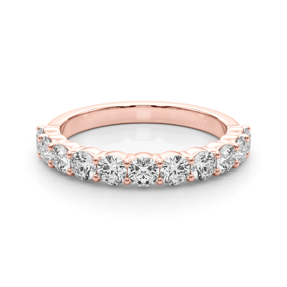 14K Rose Gold Multi-Stone Diamond Engagement Ring