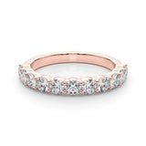 14K Rose Gold Multi-Stone Diamond Engagement Ring