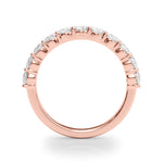 14K Rose Gold Multi-Stone Diamond Engagement Ring