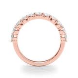 14K Rose Gold Multi-Stone Diamond Engagement Ring