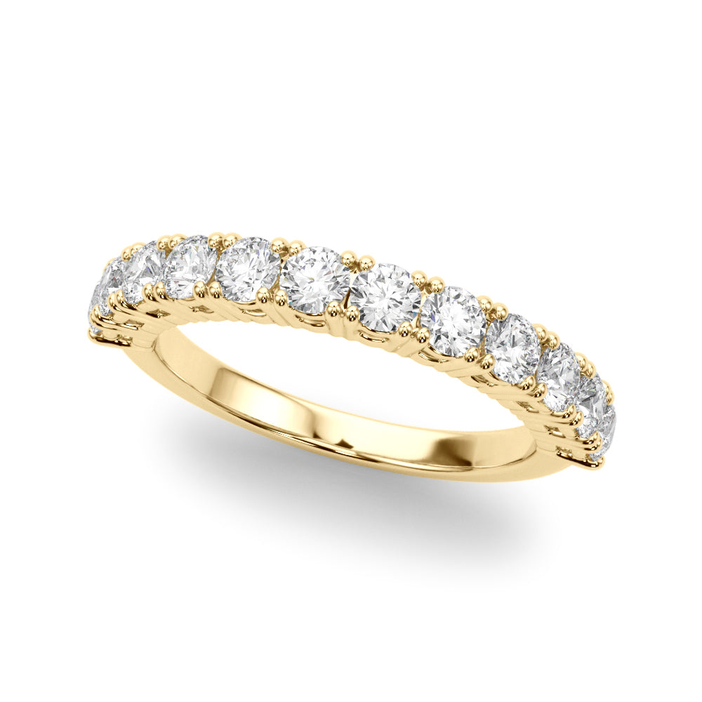 18K Yellow Gold Multi-Diamond Wedding Band