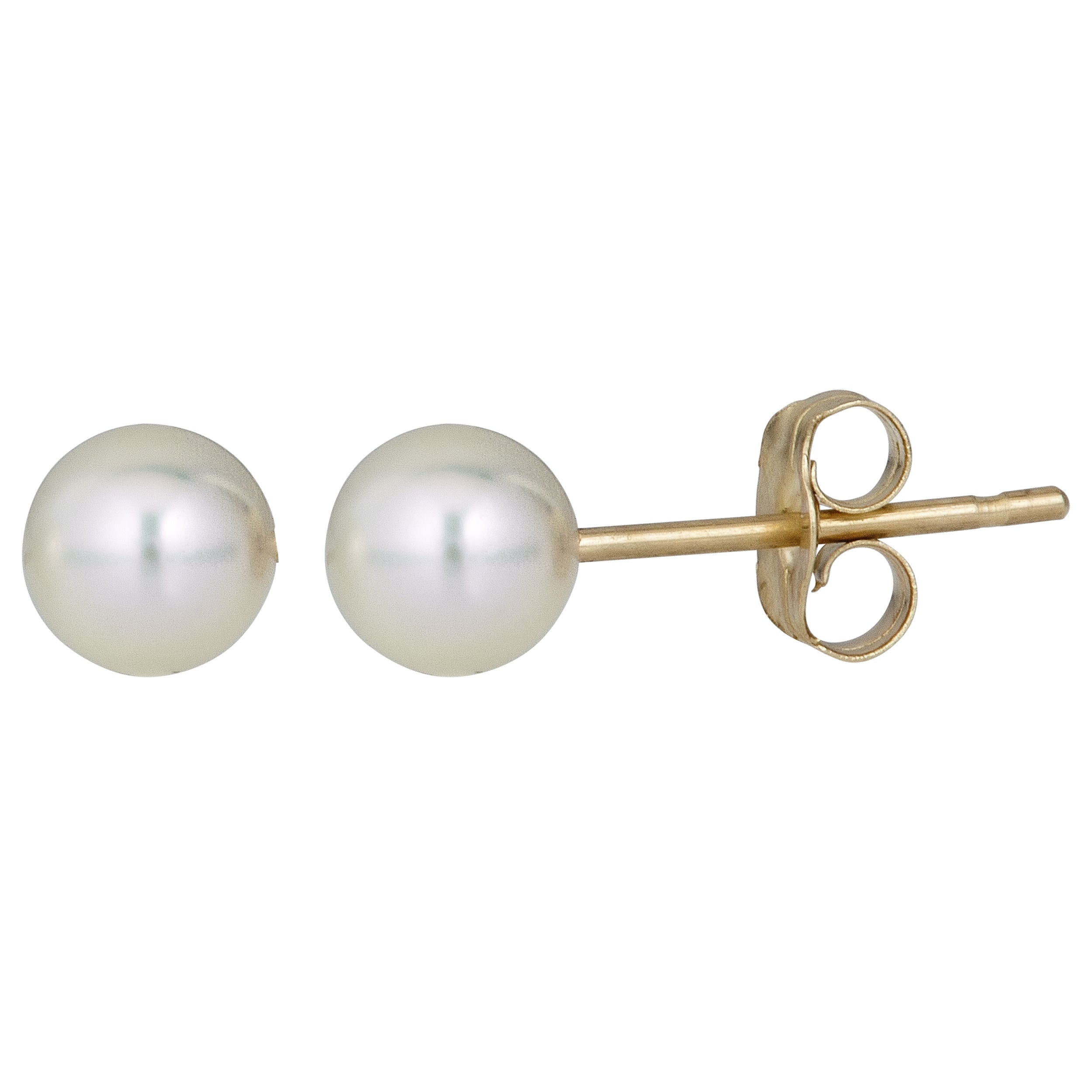 14K Gold  8MM Pearl Stud Earring