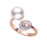14KT Rose Gold Akoya Pearl Ring