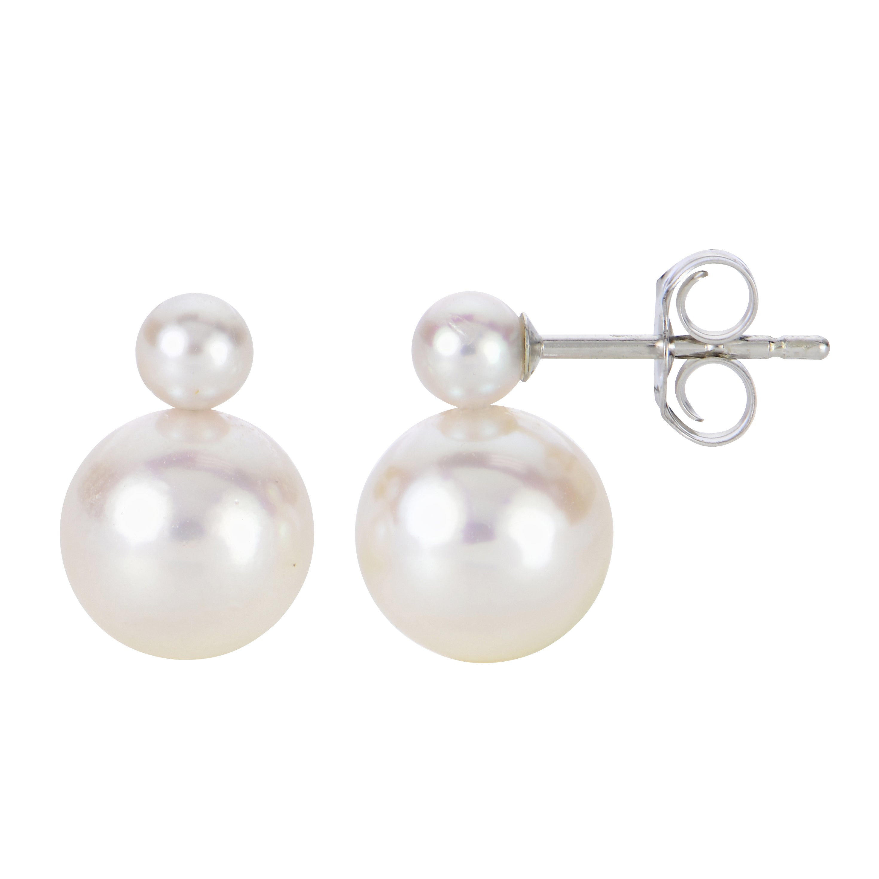 14KT White Gold Freshwater Pearl Earring