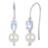 14KT White Gold Freshwater Pearl Earring