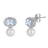14KT White Gold Freshwater Pearl Earring