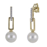 14KT Yellow Gold Freshwater Pearl Earring