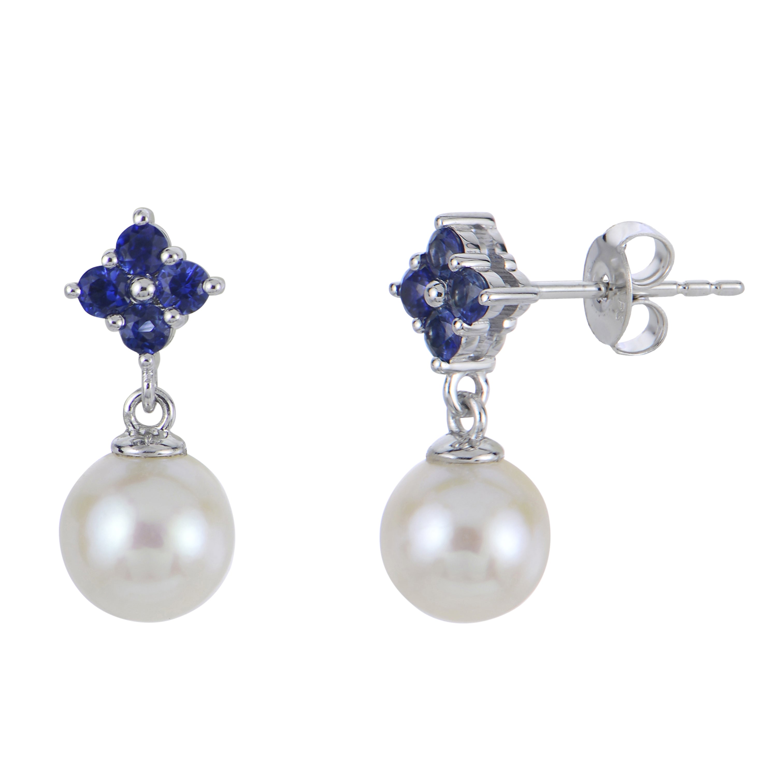 14KT White Gold Freshwater Pearl Earring