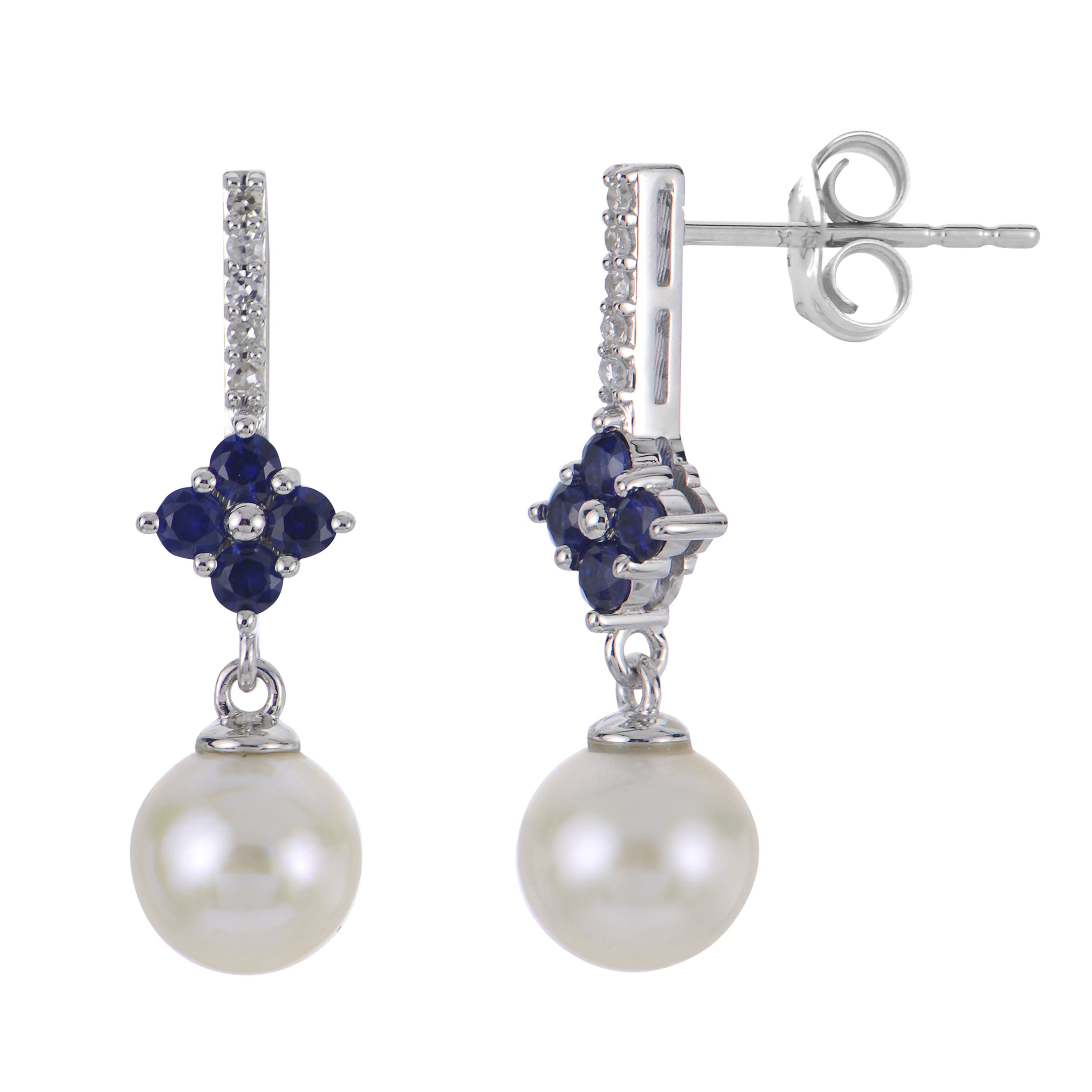 14KT White Gold Freshwater Pearl Earring