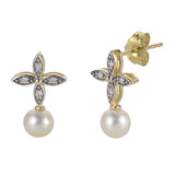14KT Yellow Gold Freshwater Pearl Earring