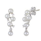 14KT White Gold Freshwater Pearl Earring