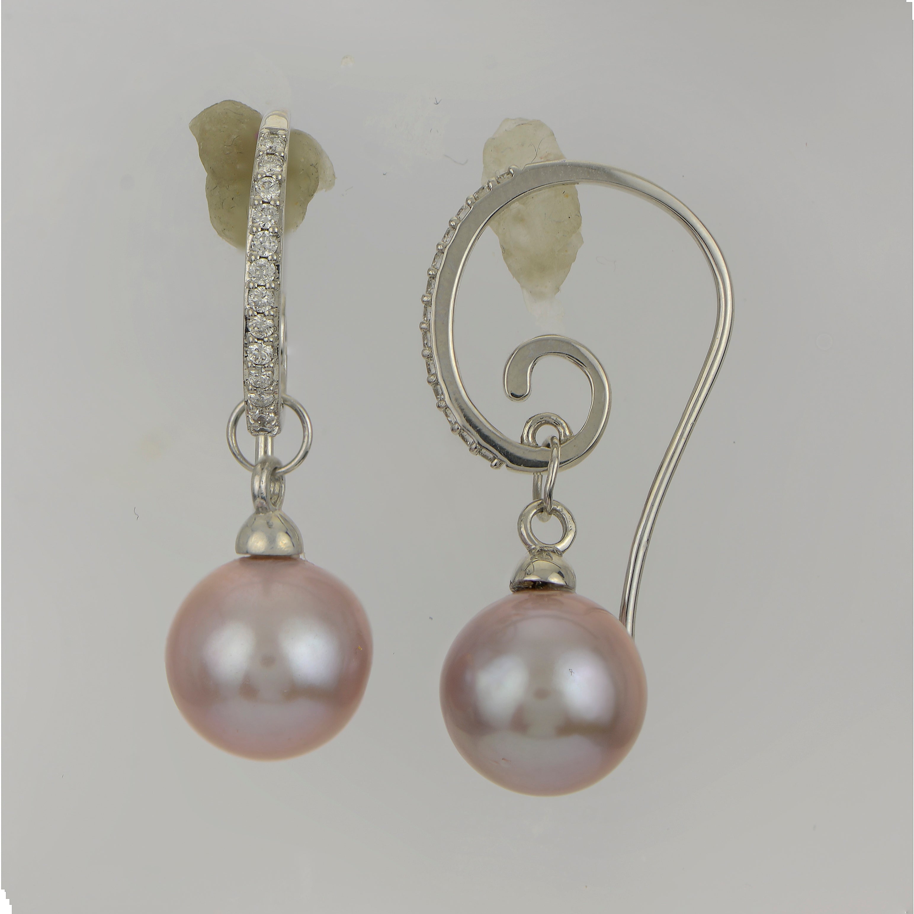14KT White Gold Freshwater Pearl Earring