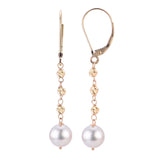 14KT Yellow Gold Akoya Pearl Earring