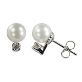 14KT White Gold Freshwater Pearl Earring