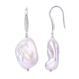 14KT White Gold Freshwater Pearl Earring