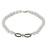 14KT Yellow Gold Freshwater Pearl Bracelet