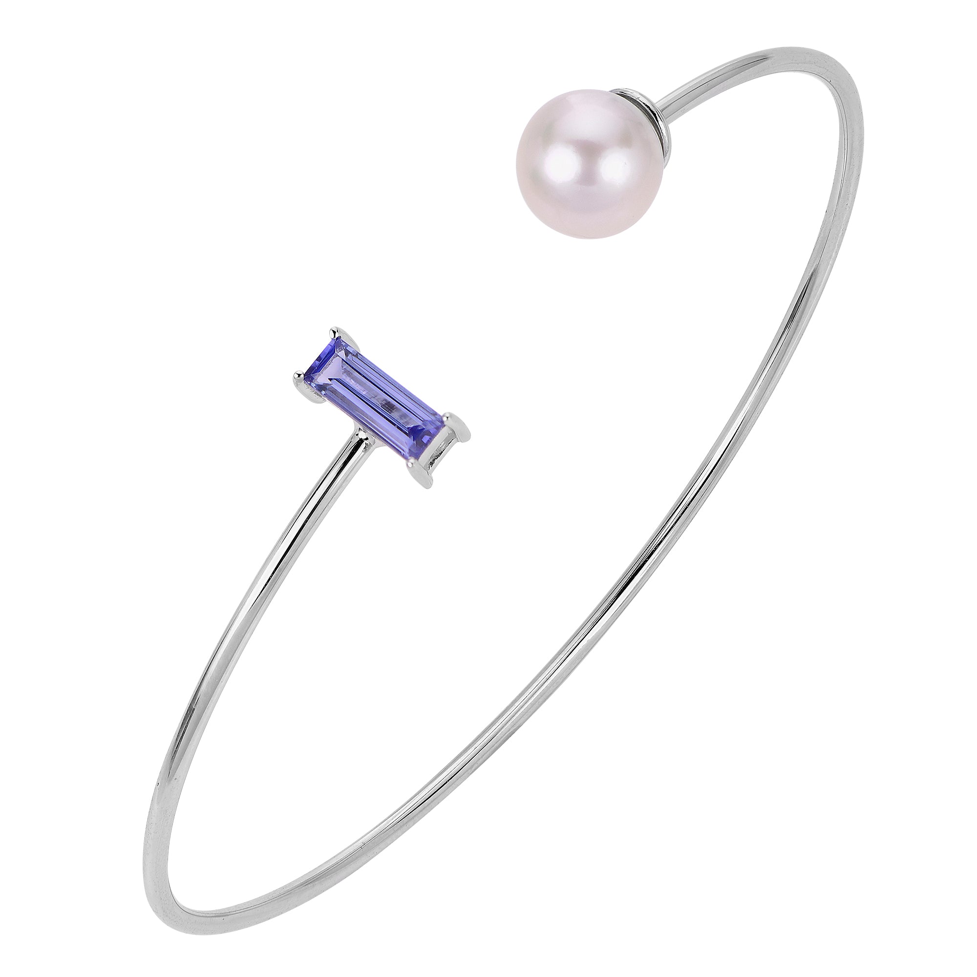 14KT White Gold Freshwater Pearl Bracelet