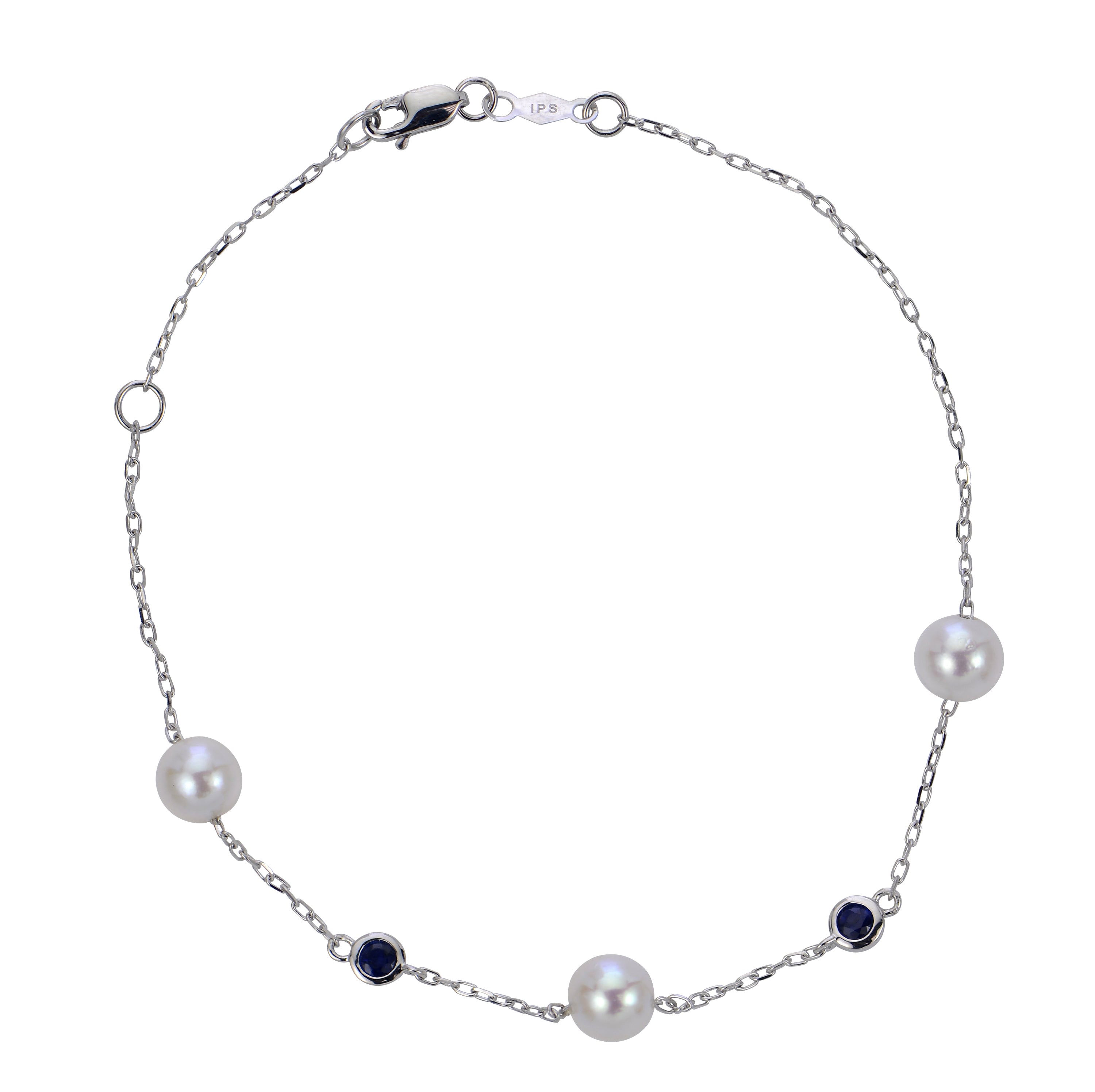 14KT White Gold Akoya Pearl Bracelet