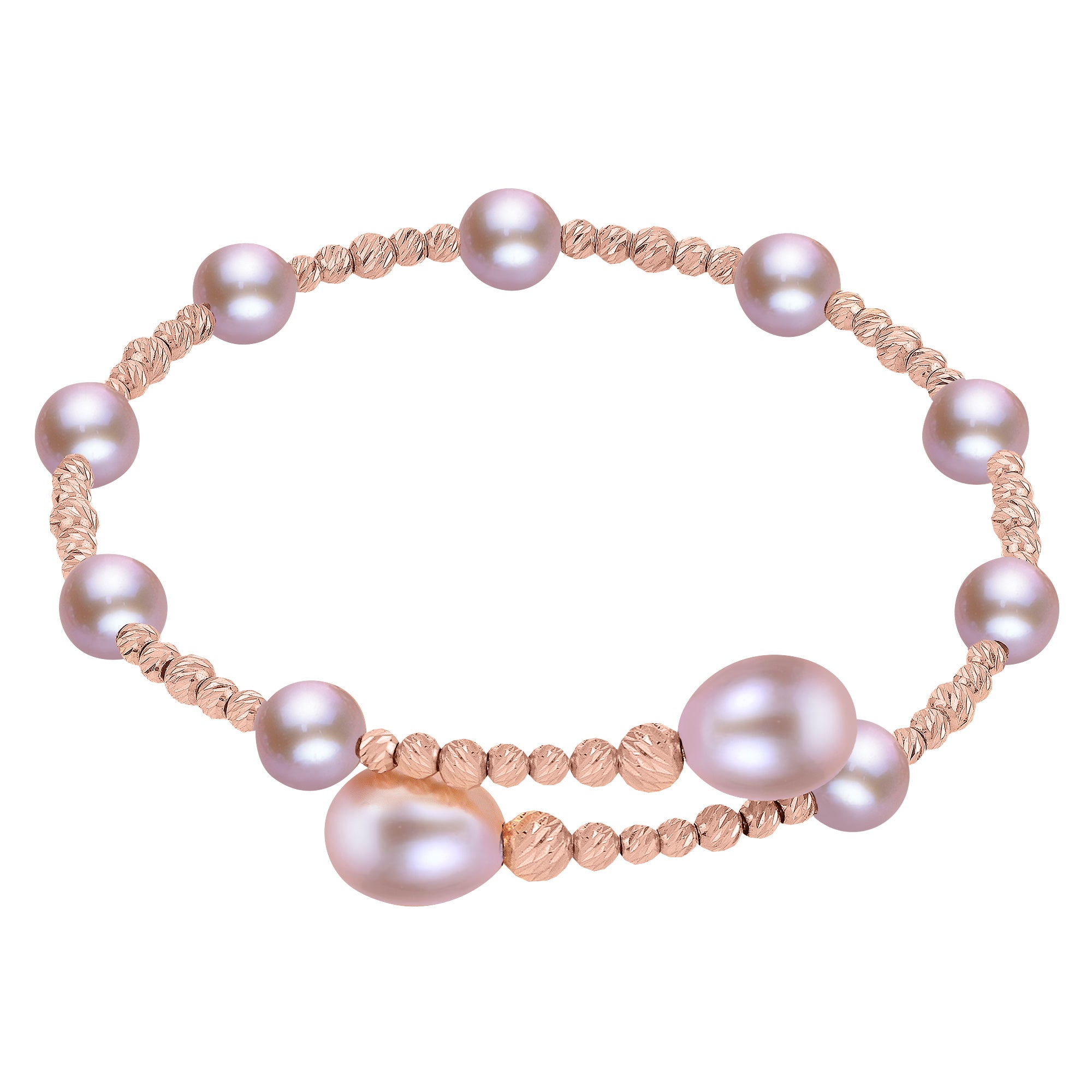 14KT Rose Gold Freshwater Pearl Bracelet