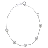 14KT White Gold Freshwater Pearl Bracelet