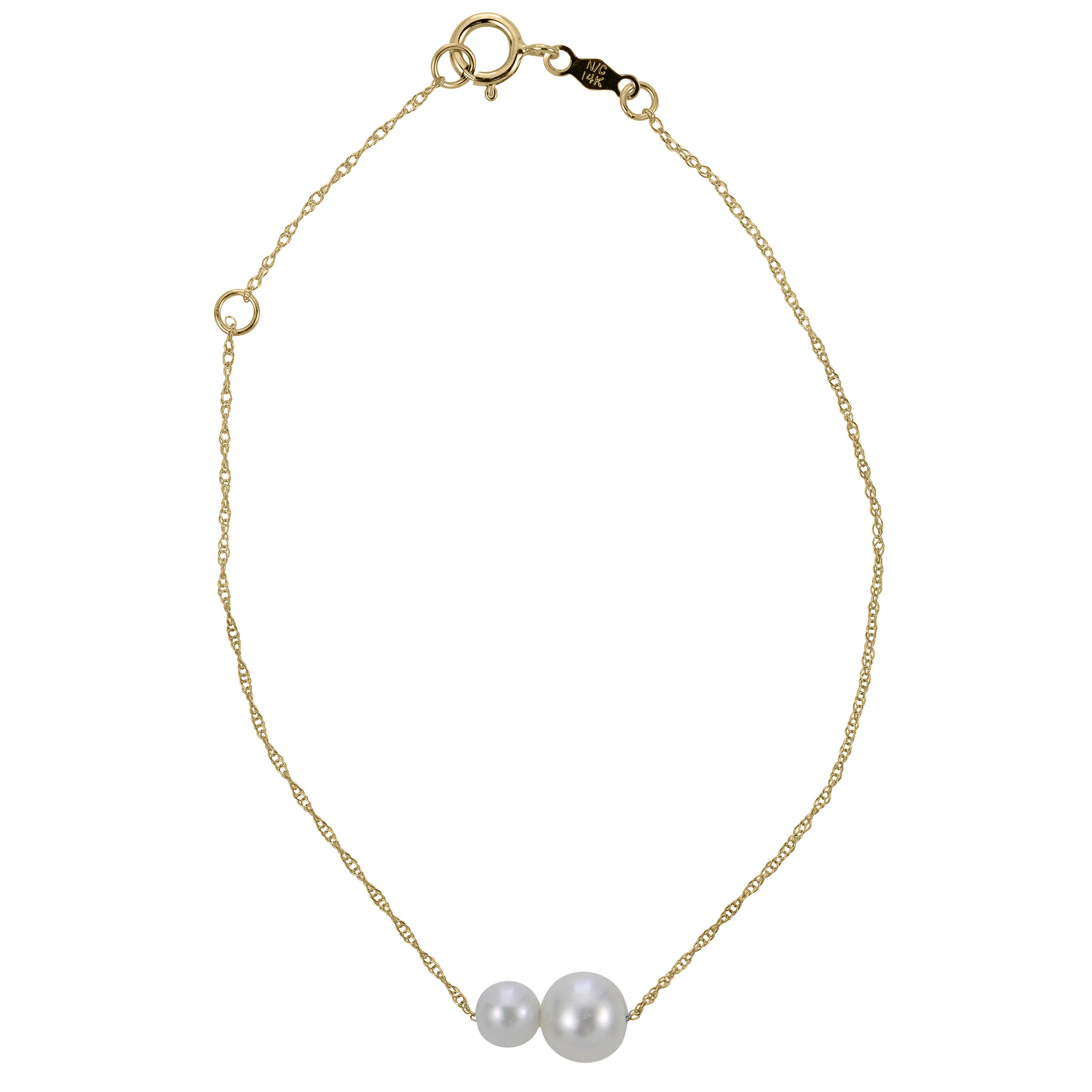 14KT Yellow Gold Freshwater Pearl Bracelet