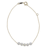 14KT Yellow Gold Freshwater Pearl Bracelet