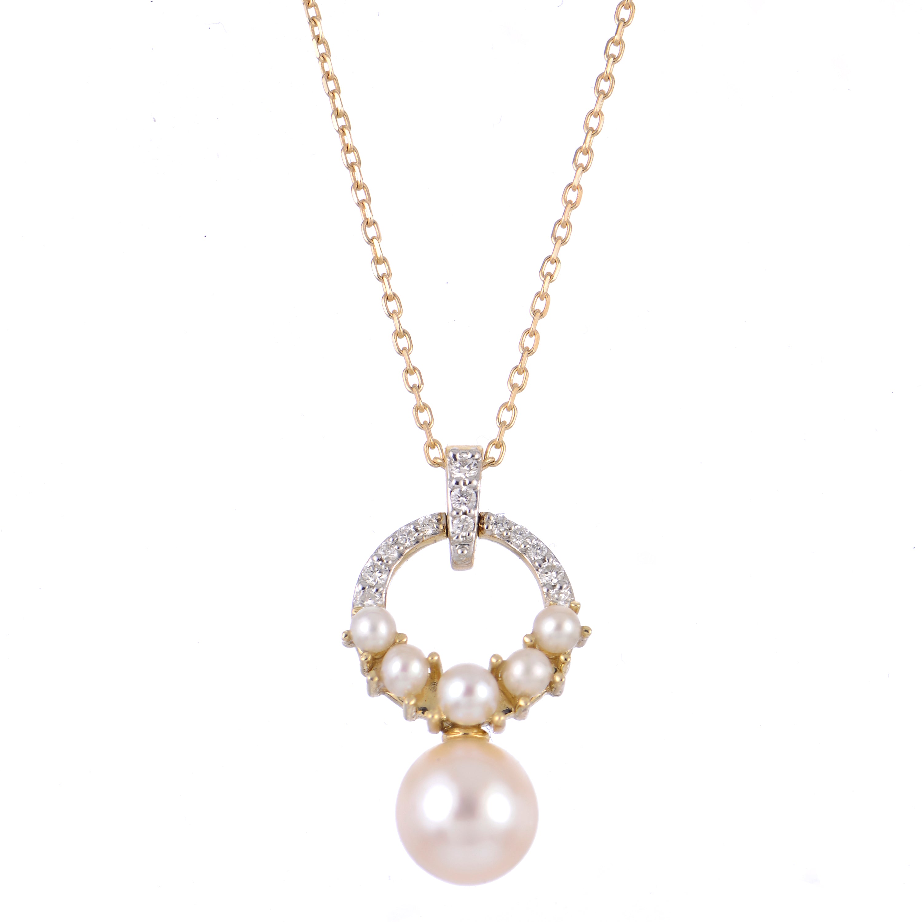 14KT Yellow Gold Freshwater Pearl Necklace