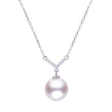 14KT White Gold Akoya Pearl Necklace