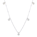 14KT White Gold Freshwater Pearl Necklace