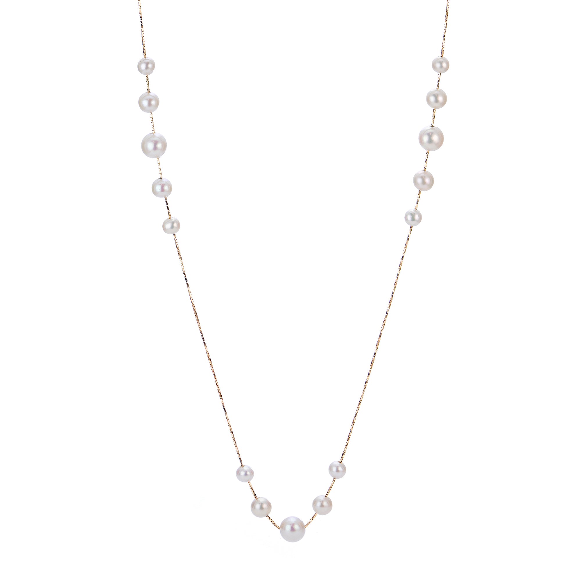 14KT Yellow Gold Freshwater Pearl Necklace