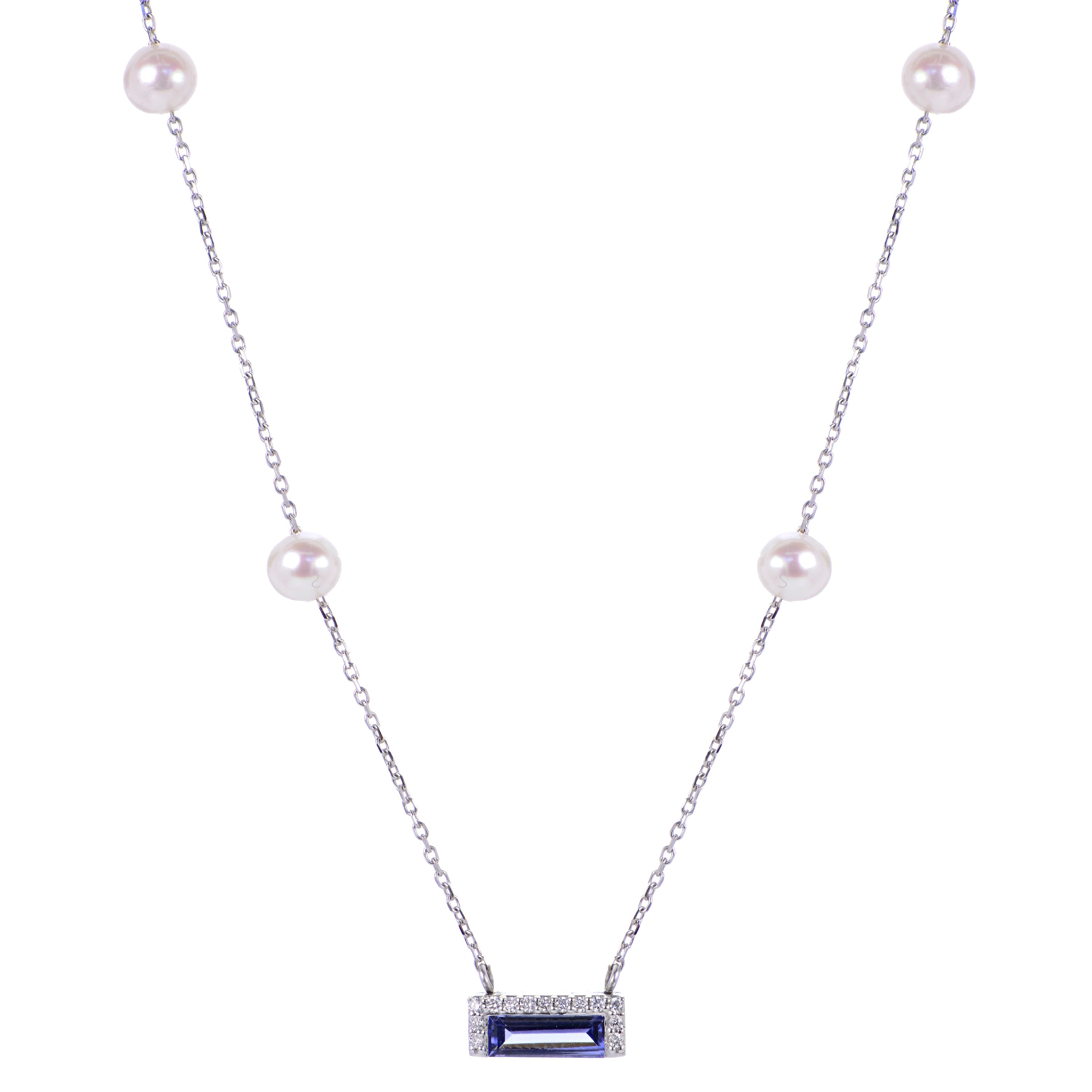 14KT White Gold Freshwater Pearl Necklace