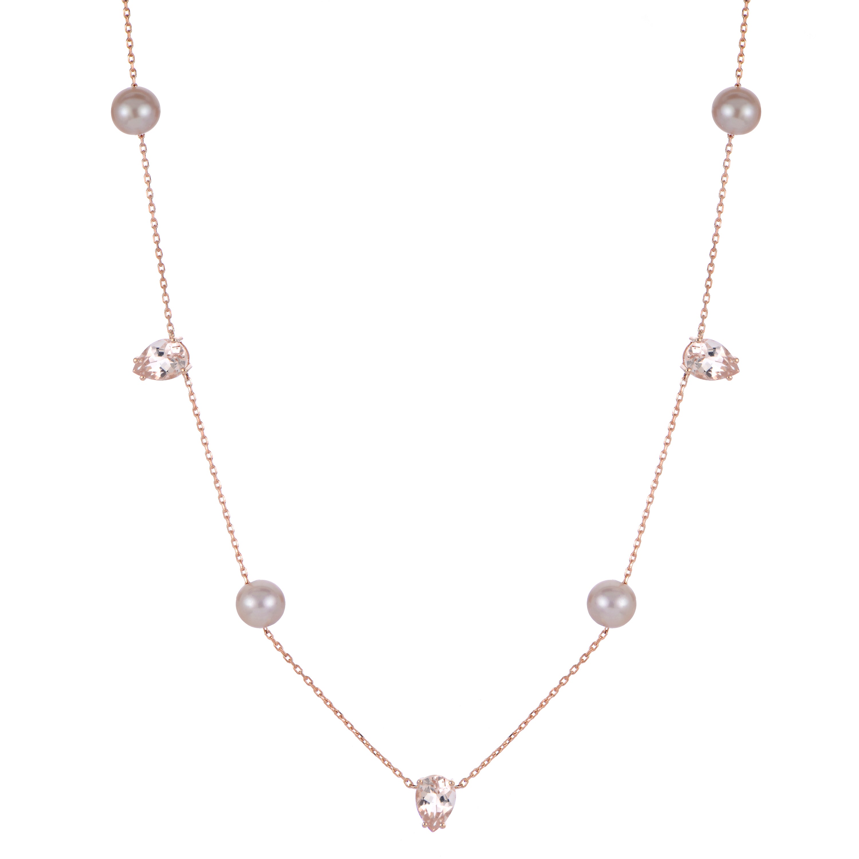 14KT Rose Gold Freshwater Pearl Necklace