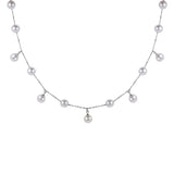 14KT White Gold Freshwater Pearl Necklace