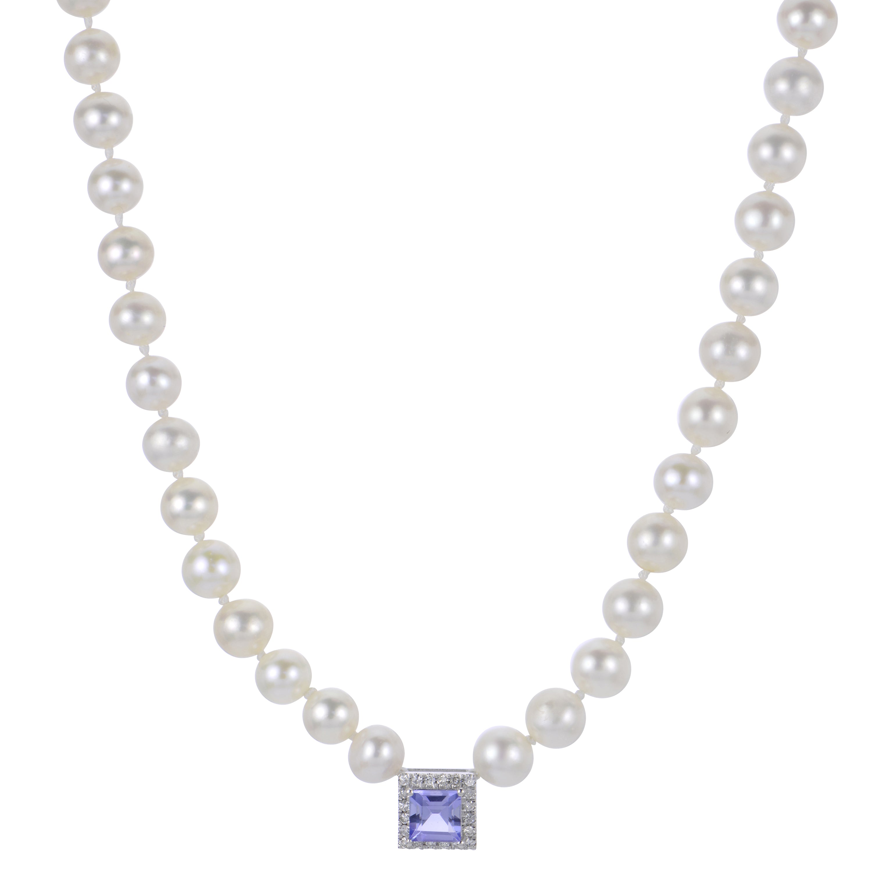 14KT White Gold Freshwater Pearl Necklace