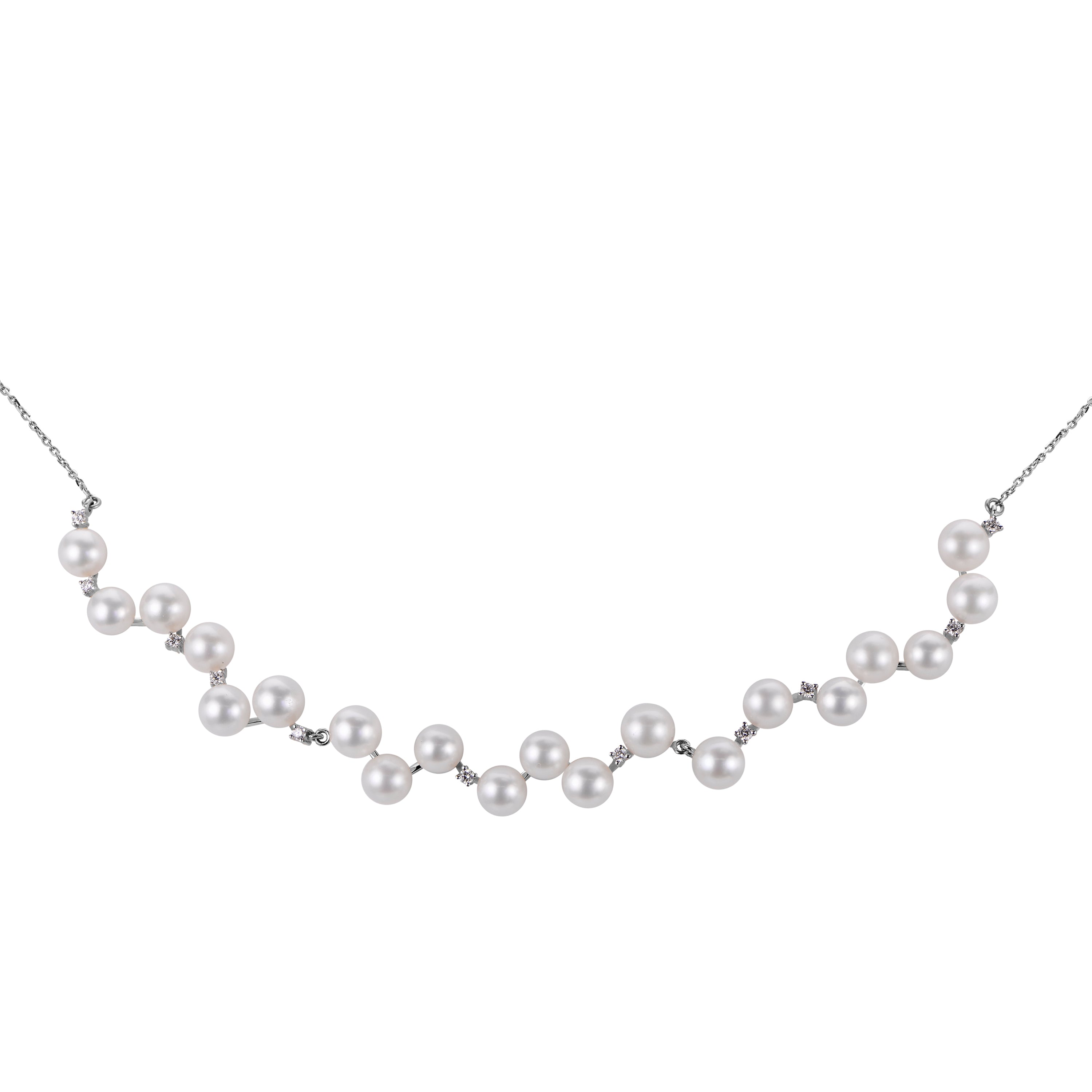14KT White Gold Freshwater Pearl Necklace